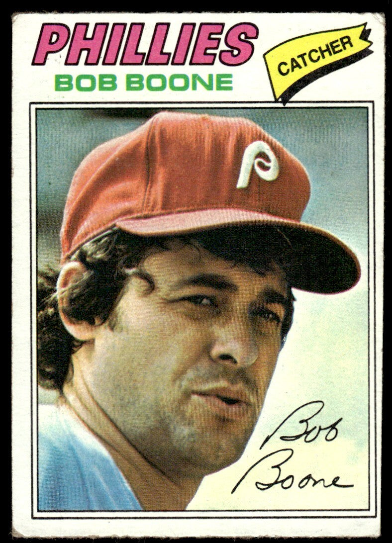 1977 Topps Bob Boone Baseball Card Philadelphia Phillies #545