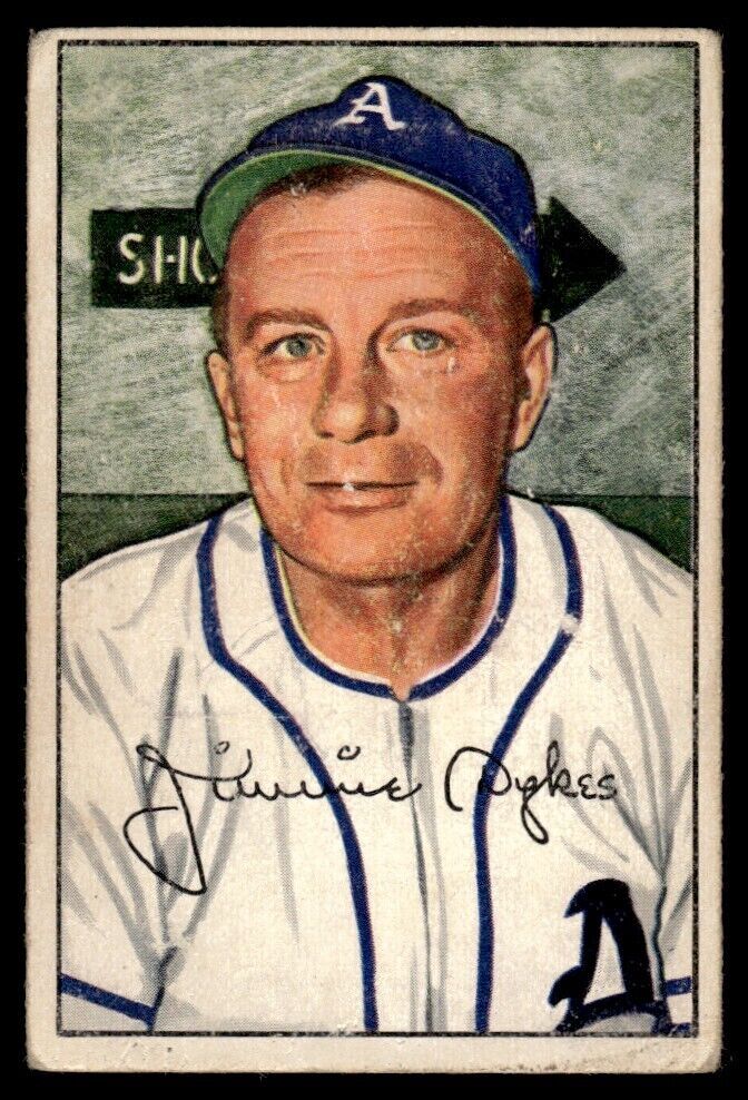 1952 Bowman Jimmie Dykes Baseball Card Philadelphia Athletics #98