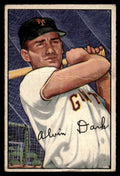 1952 Bowman (Damaged) Alvin Dark Baseball Card New York Giants #34