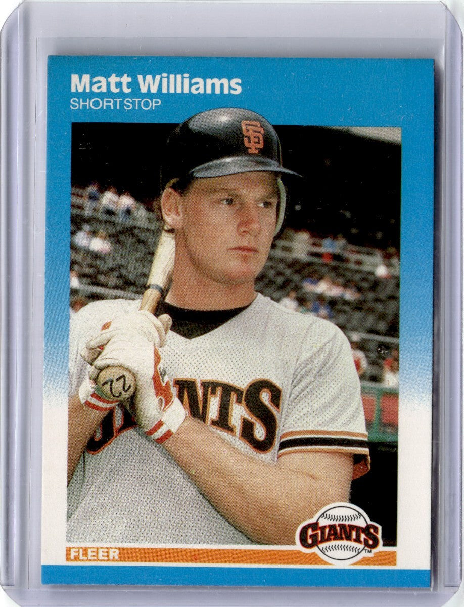 1987 Fleer Update Matt Williams Baseball Card San Francisco Giants #U-129