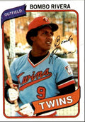 1980 Topps Baseball Cards Bombo Rivera OF Minnesota Twins #43