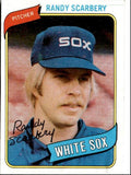 1980 Topps Baseball Cards Randy Scarbery Rookie Chicago White Sox #291