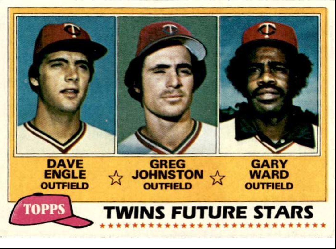 1981 Topps Twins Future Stars - Dave Engle/Greg Johnston/Gary Ward Rookie