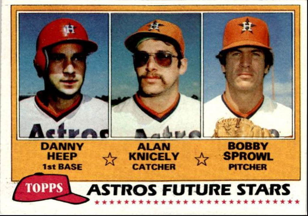 1981 Topps Astros Future Stars - Danny Heep/Alan Knicely/Bobby Sprowl Rookie .