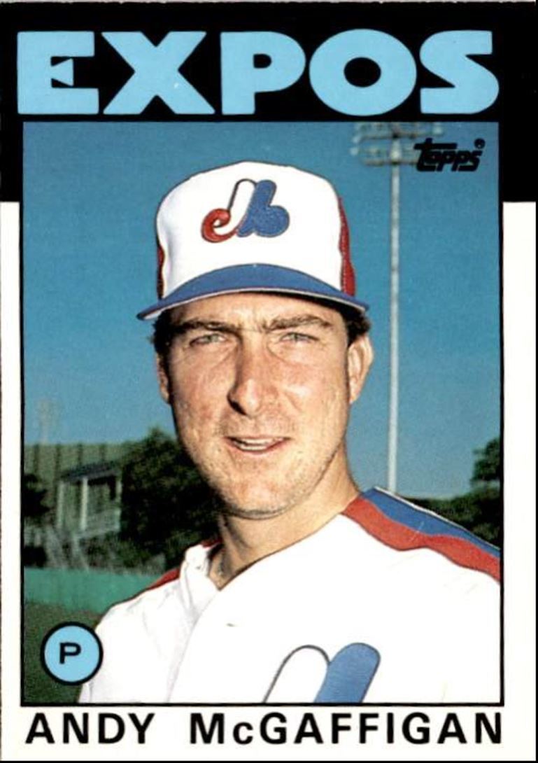 1986 Topps Traded Andy McGaffigan Montreal Expos #72T