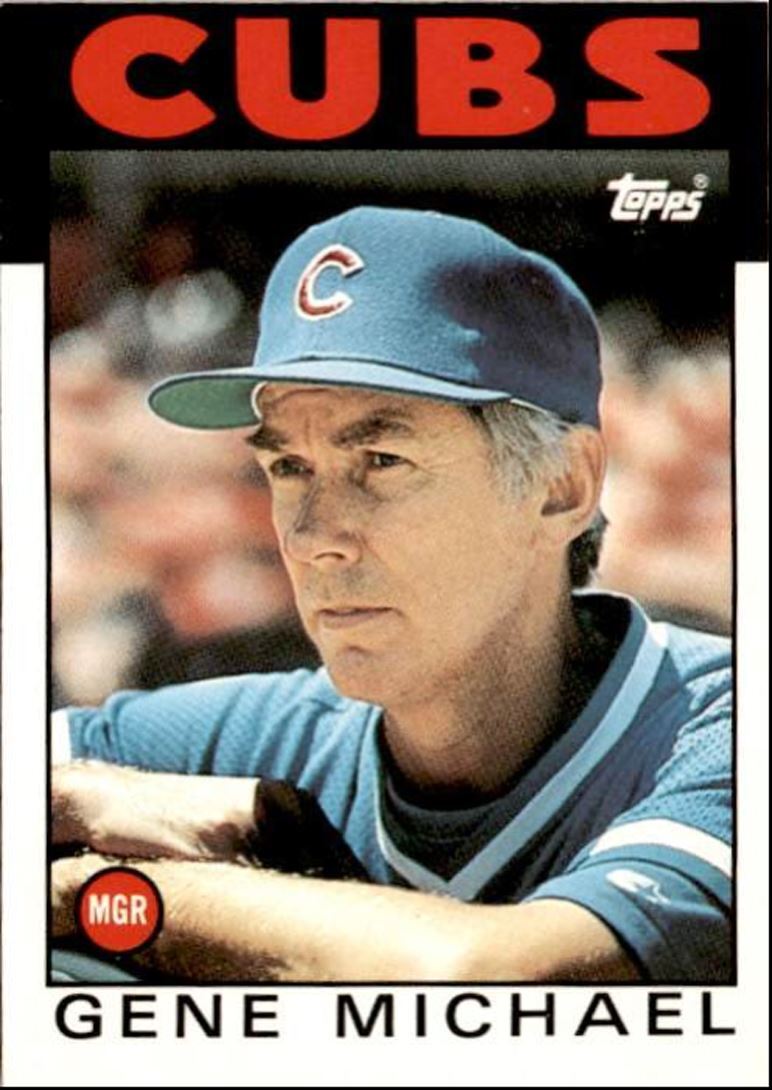 1986 Topps Traded Gene Michael MGR Chicago Cubs #73T