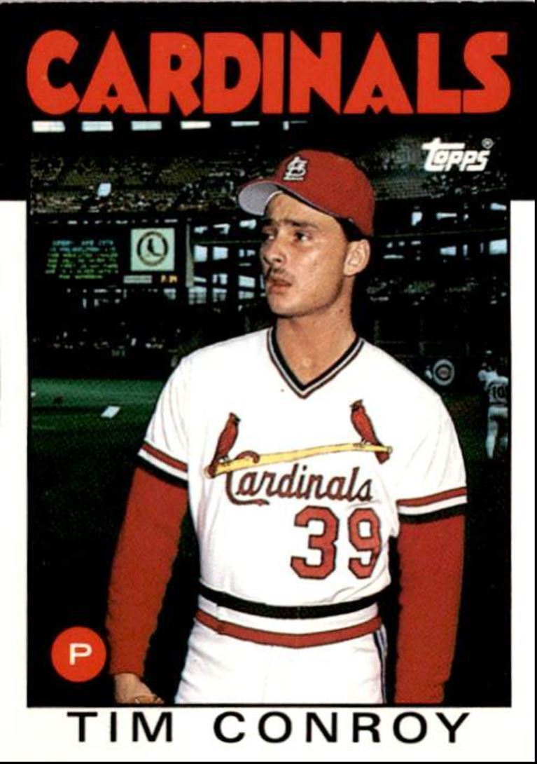 1986 Topps Traded Tim Conroy P St. Louis Cardinals #28T