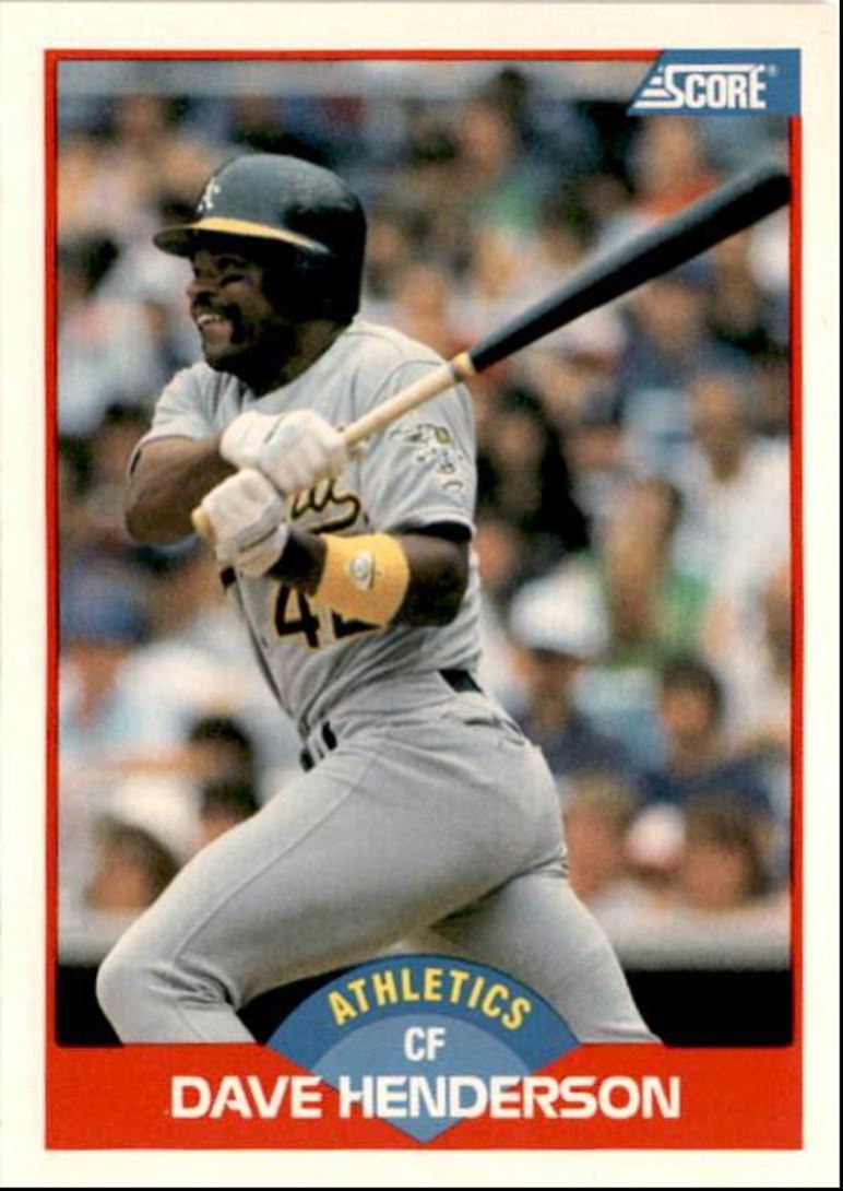 1989 Score Dave Henderson Oakland Athletics #533