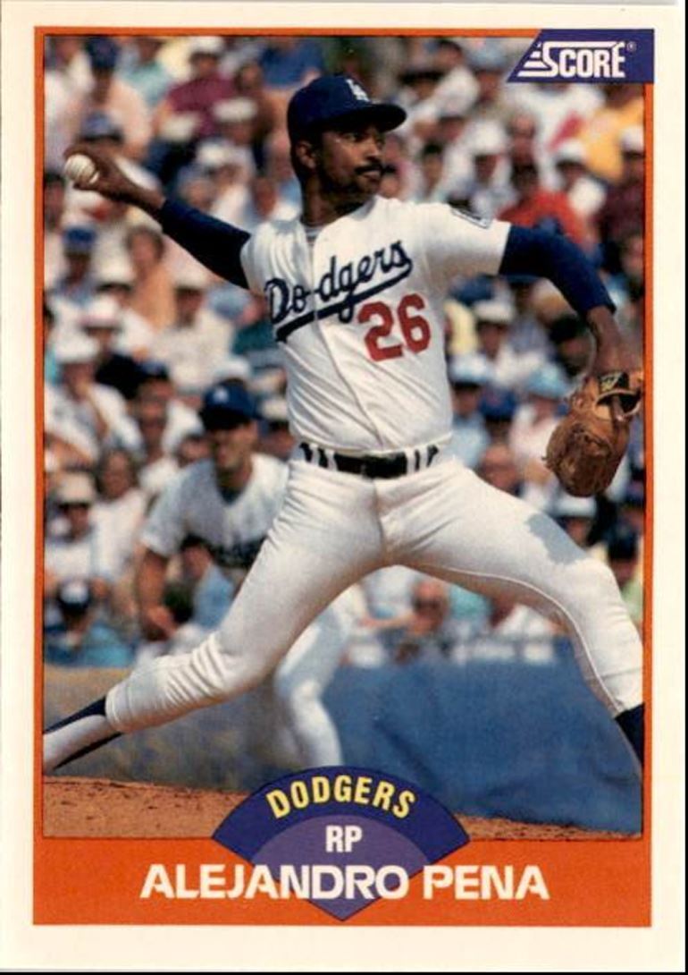 1989 Score Alejandro Pena Los Angeles Dodgers #389