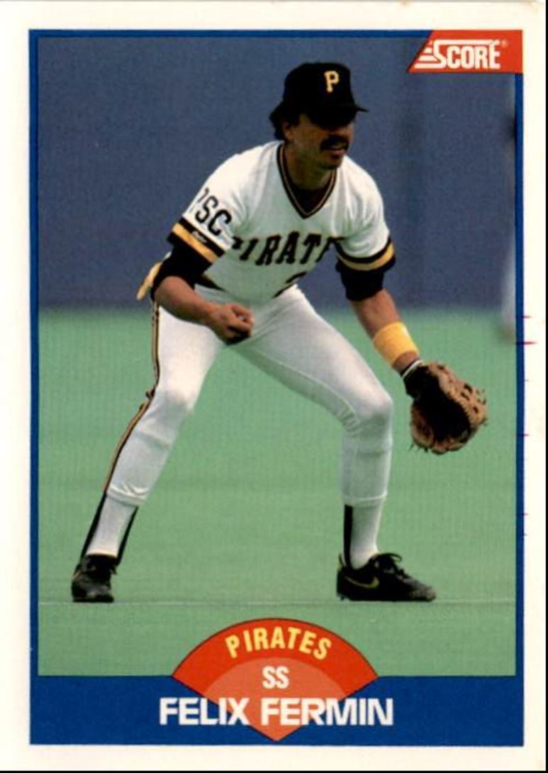 1989 Score Felix Fermin Pittsburgh Pirates #620