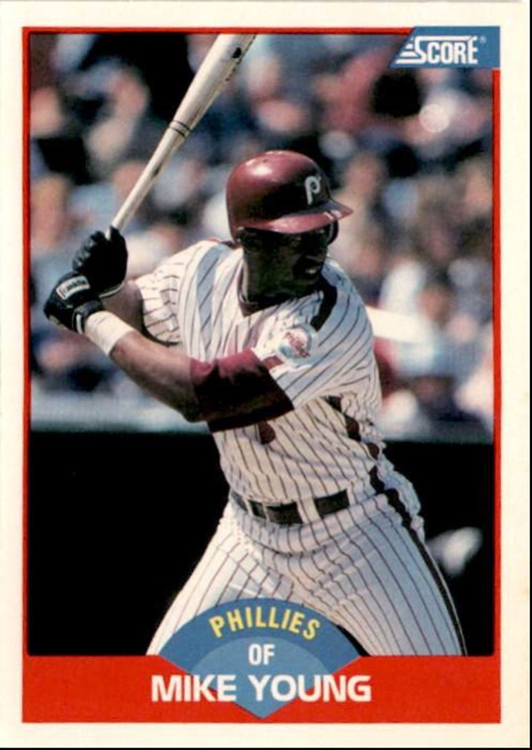 1989 Score Mike Young Philadelphia Phillies #494