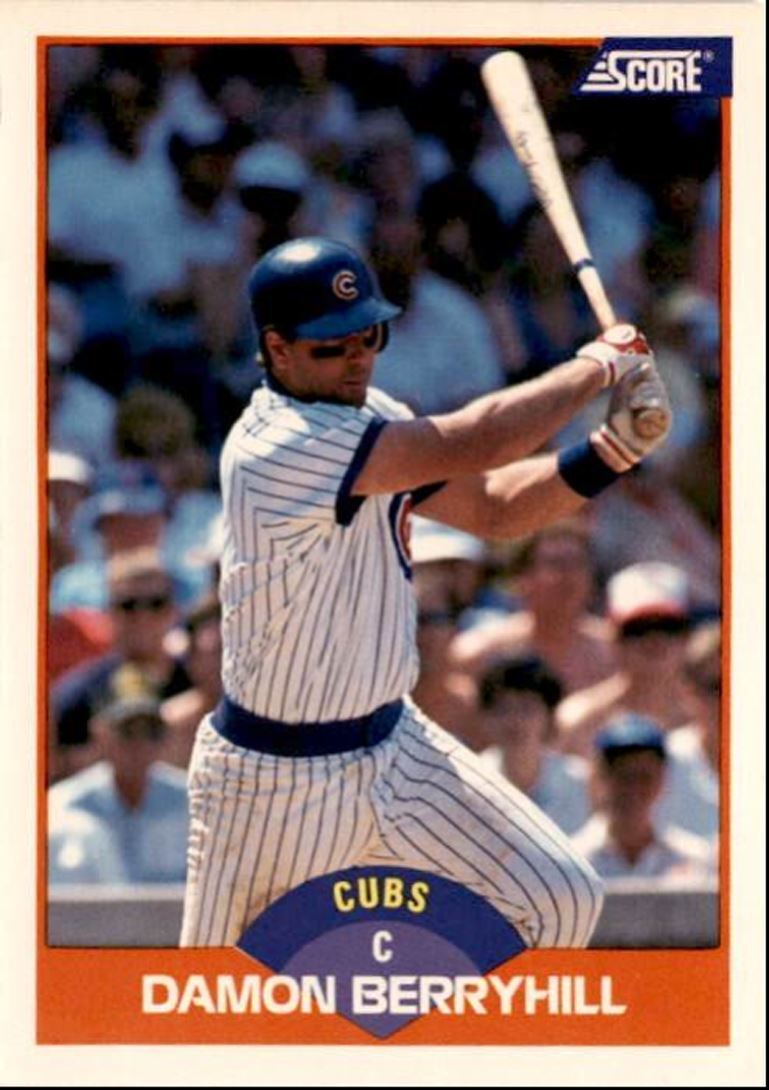 1989 Score Damon Berryhill Chicago Cubs #336