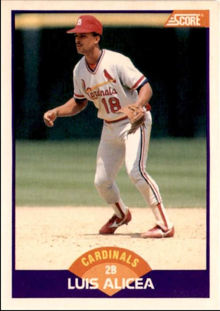 1989 Score Luis Alicea Rookie St. Louis Cardinals #231