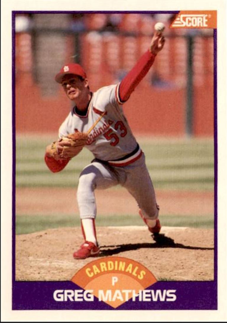 1989 Score Greg Mathews St. Louis Cardinals #286