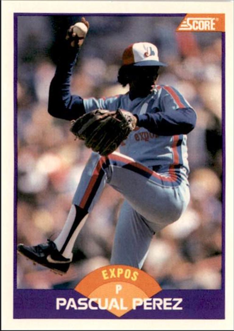 1989 Score Pascual Perez Montreal Expos #299
