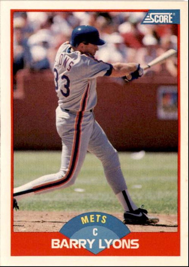 1989 Score Barry Lyons New York Mets #456
