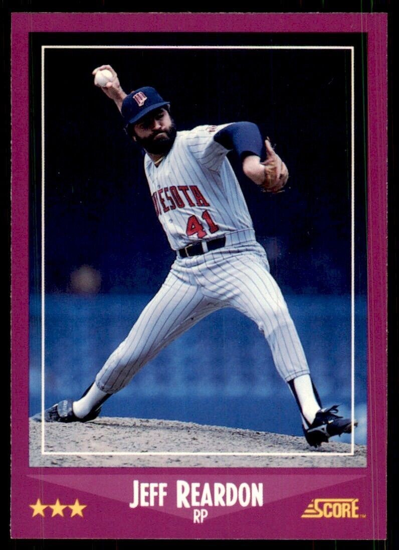 1988 Score Jeff Reardon A Baseball Cards #91