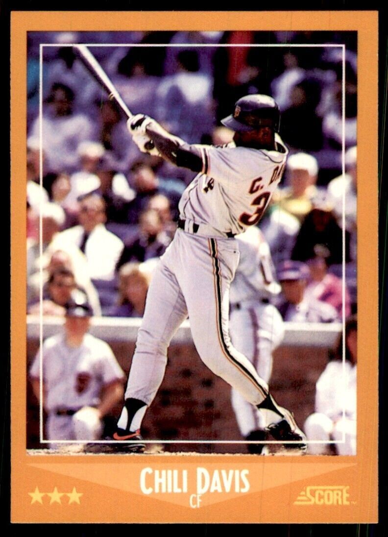 1988 Score Chili Davis B Baseball Cards #605
