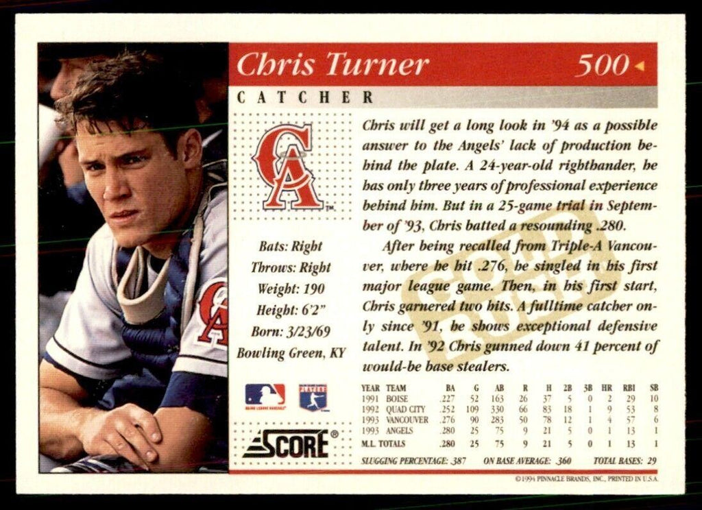 1994 Score Gold Rush Chris Turner Baseball Cards #500