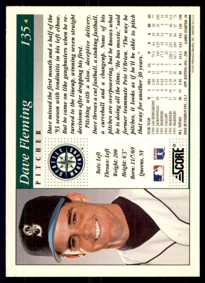1994 Score Dave Fleming B Baseball Cards #135