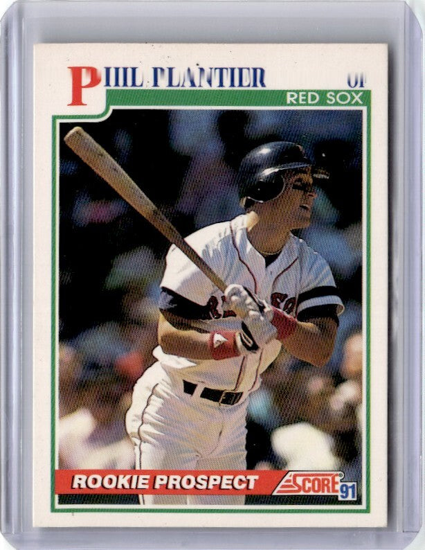 1991 Score Phil Plantier Baseball Card Boston Red Sox #348