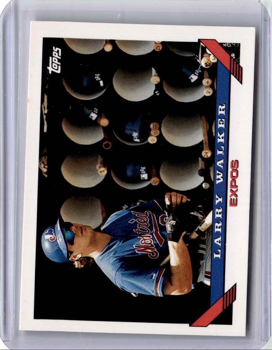 1993 Topps Larry Walker Baseball Card Montreal Expos #95