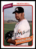 2012 Topps Archives Heath Bell Baseball Card Miami Marlins #121