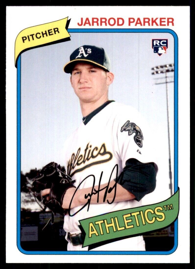 2012 Topps Archives Jarrod Parker Rookie Baseball Card Oakland Athletics #146