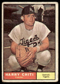 1961 Topps Baseball Card (Damaged) Harry Chiti A Detroit Tigers #269