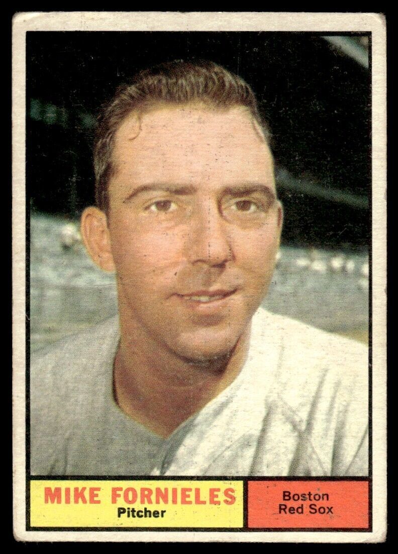 1961 Topps Baseball Card (Damaged) Mike Fornieles Boston Red Sox #113