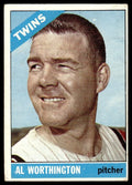 1966 Topps Baseball Card (Damaged) Al Worthington Minnesota Twins #181