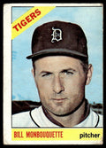 1966 Topps Baseball Card (Damaged) Bill Monbouquette A Detroit Tigers #429