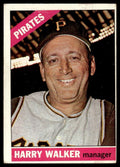 1966 Topps Baseball Card (Damaged) Harry Walker A Pittsburgh Pirates #318