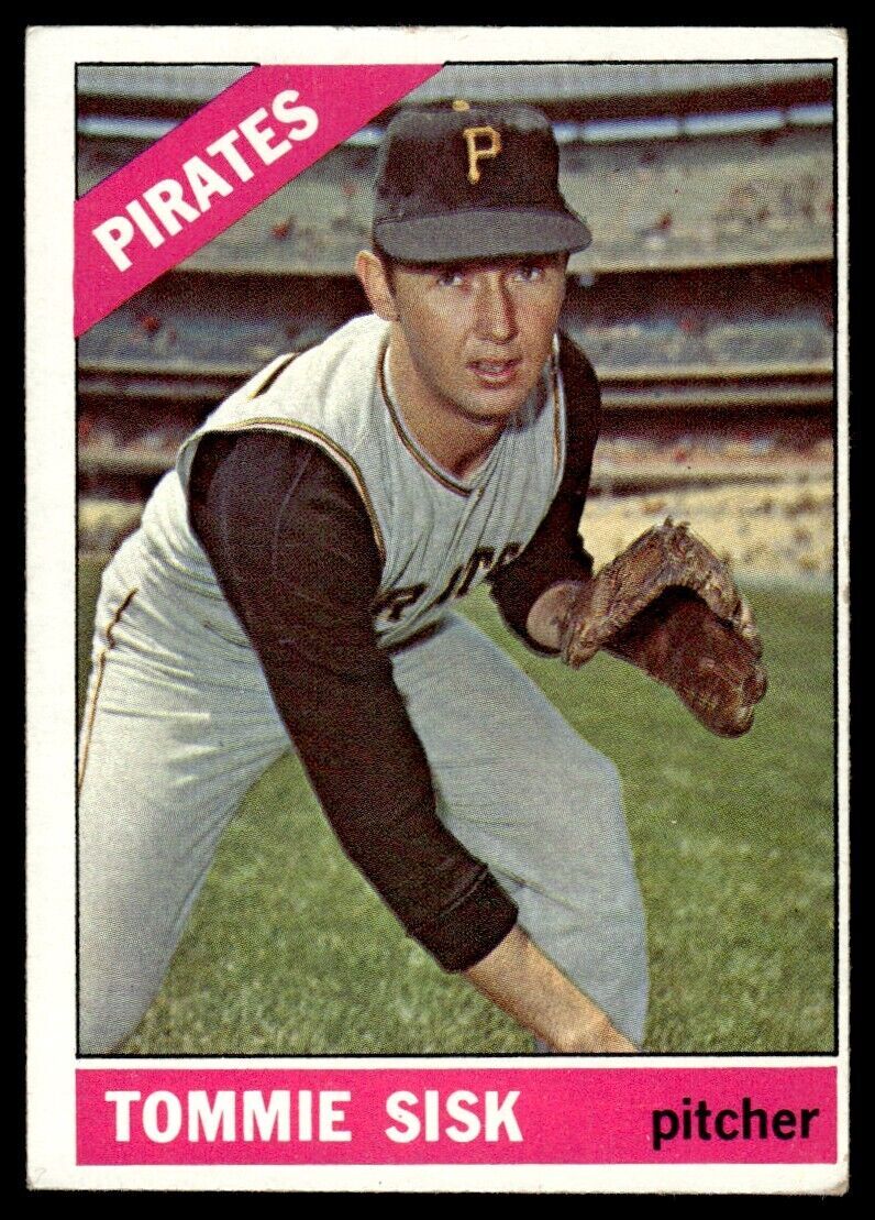 1966 Topps Baseball Card Tommie Sisk Pittsburgh Pirates #441