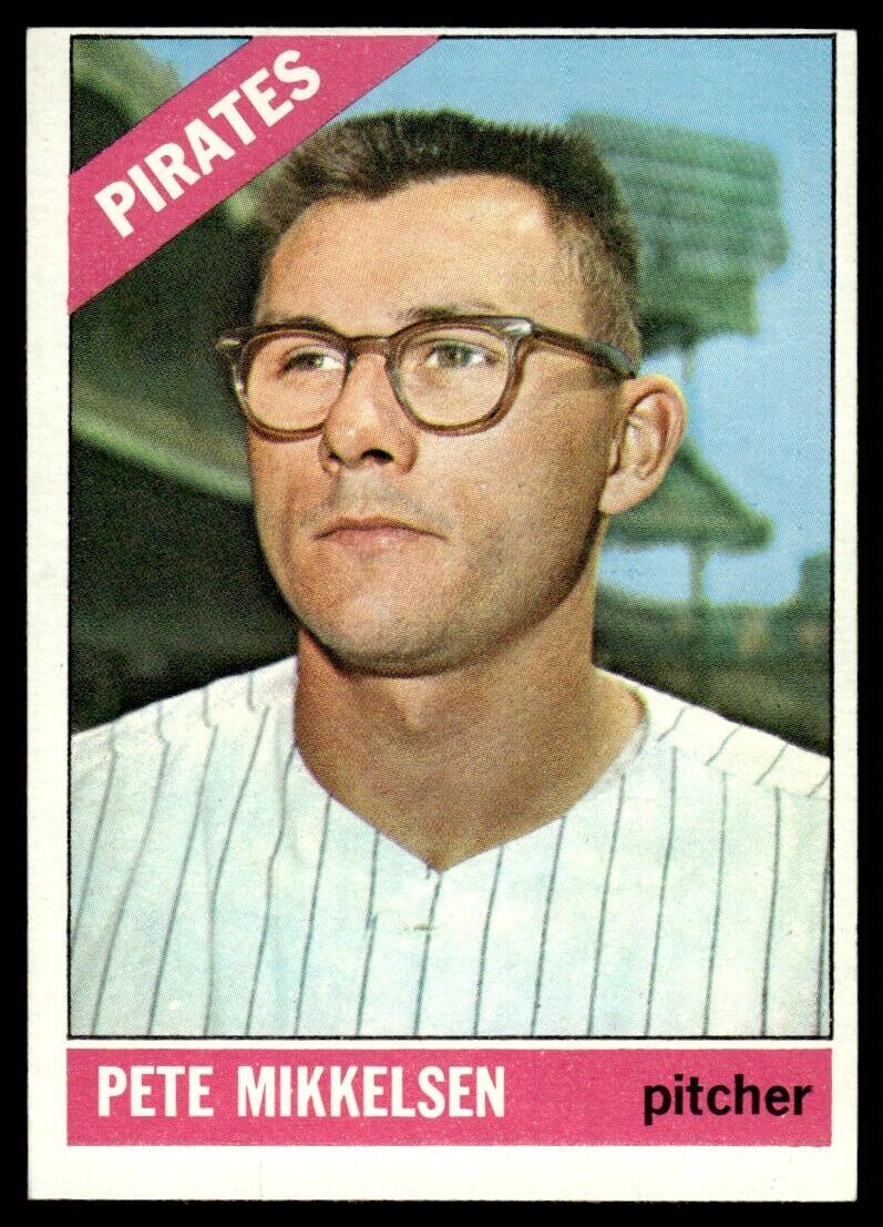 1966 Topps Baseball Card Pete Mikkelsen G Pittsburgh Pirates #248