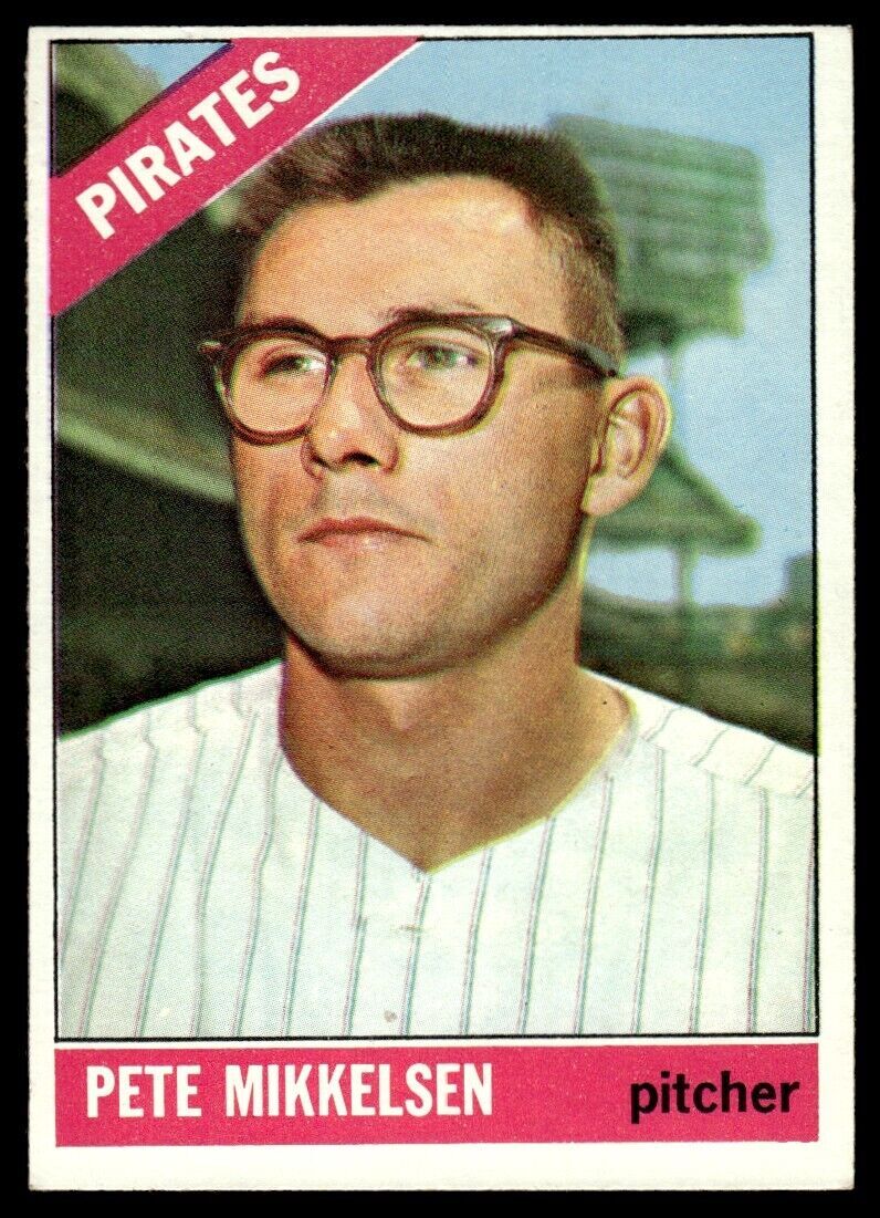 1966 Topps Baseball Card Pete Mikkelsen J Pittsburgh Pirates #248