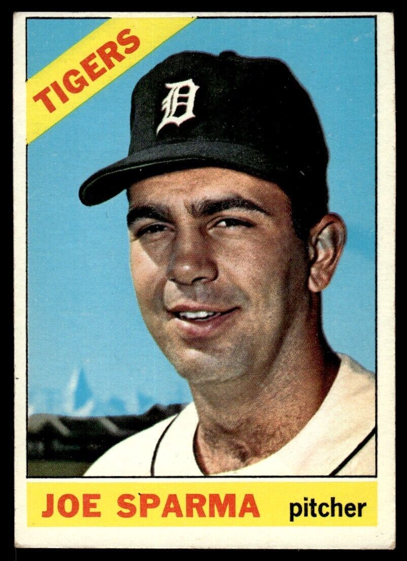 1966 Topps Baseball Card Joe Sparma A Detroit Tigers #267