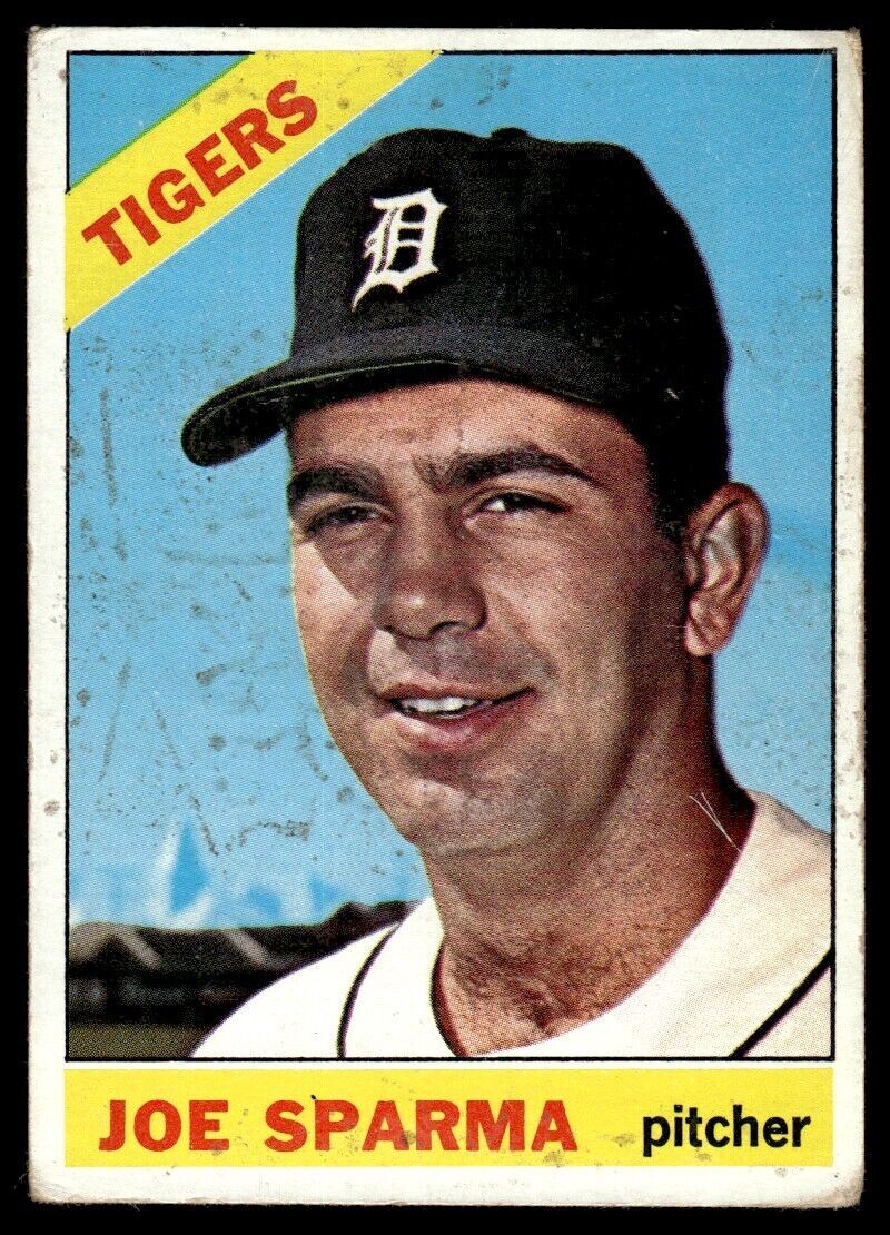 1966 Topps Baseball Card Joe Sparma B Detroit Tigers #267