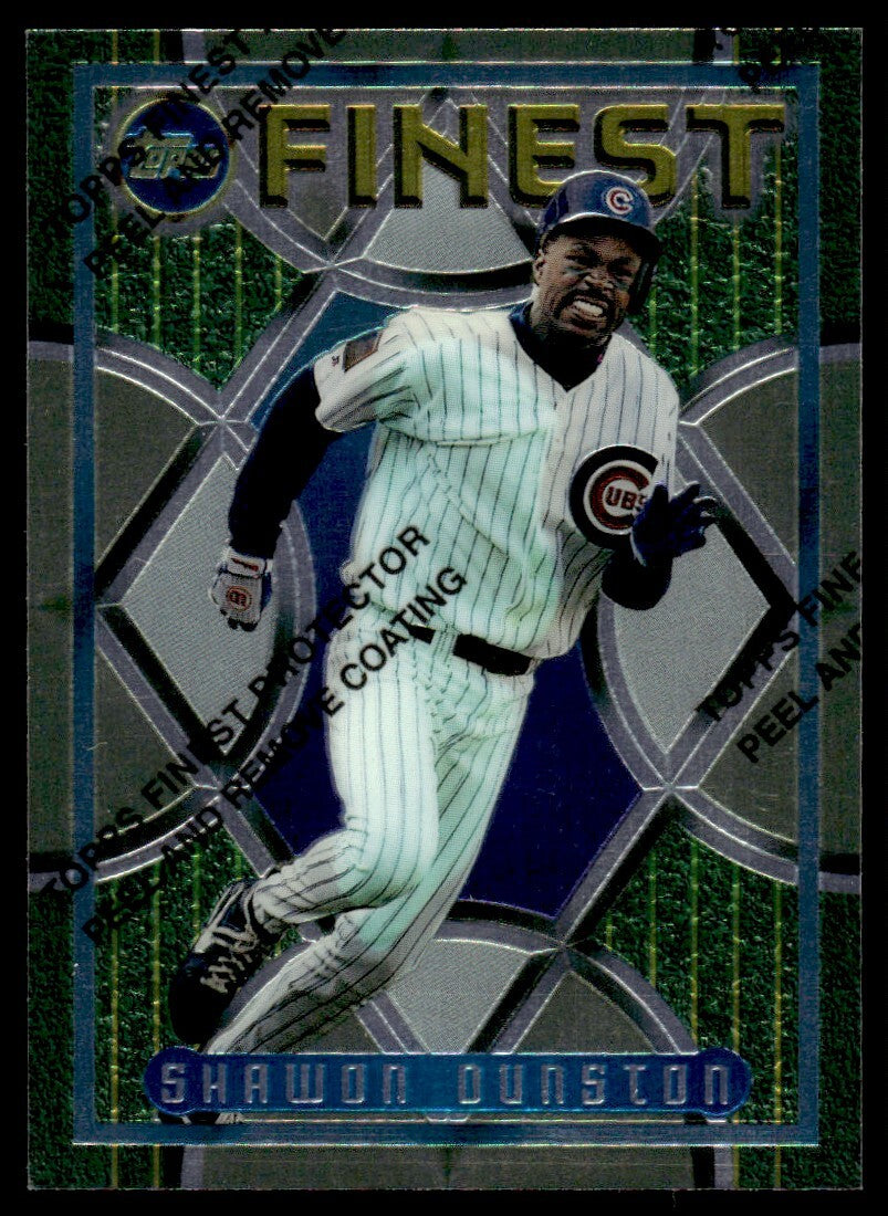 1995 Topps Finest w/ Coating Shawon Dunston ss Chicago Cubs #140