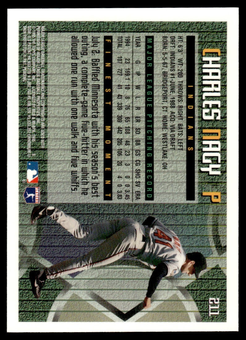 1995 Topps Finest Coating Charles Nagy , Cleveland Indians #211