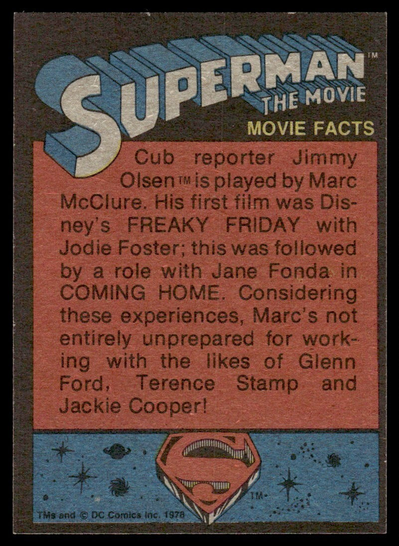 1978 Topps Superman DC Comics Card Landing of the Spaceship A #66