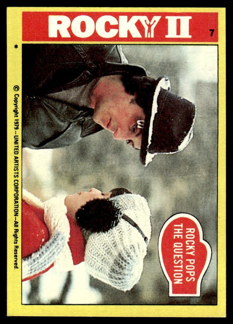 1979 Rocky II Card Rocky Pops the Question A #7
