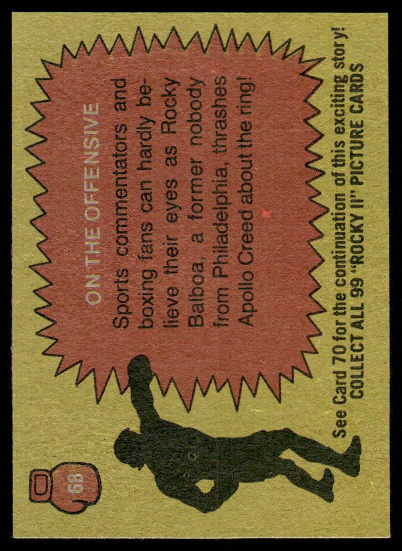 1979 Rocky II Card Rocky On The Offensive A #68