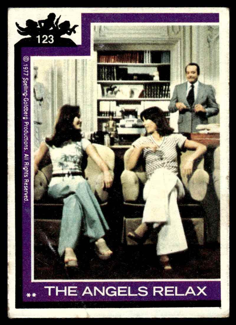1977 Charlie's Angels Card The Angels Relax #123