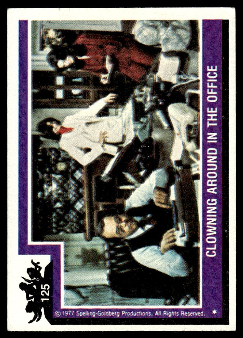 1977 Charlie's Angels Card Clowning Around in the Office B #125