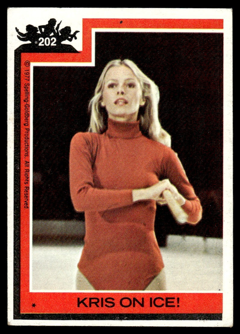 1977 Charlie's Angels Card Kris On Ice B #202