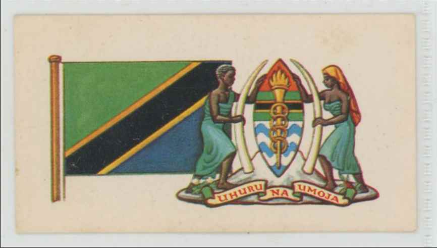 1967 Brooke Bond Tea Flags Emblems Of The World Tanzania #13