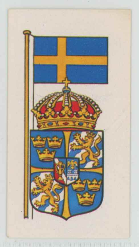 1967 Brooke Bond Tea Flags Emblems Of The World Sweden #27