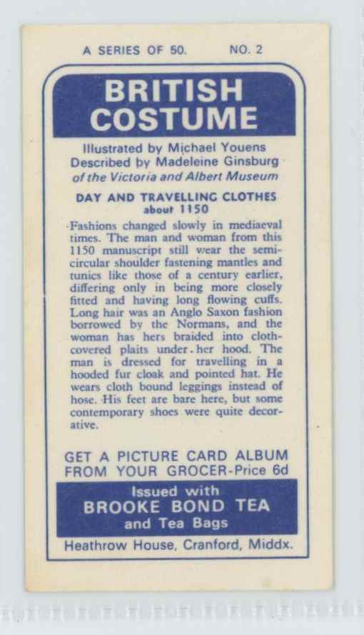 1967 Brooke Bond Tea British Costume Day & Travelling Clothes 1150 #2
