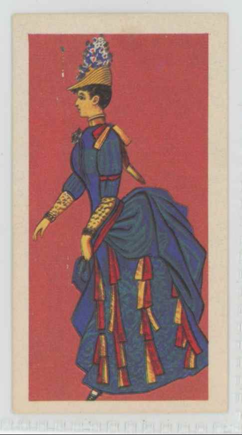1967 Brooke Bond Tea British Costume Lady's Day Dress 1885 #38